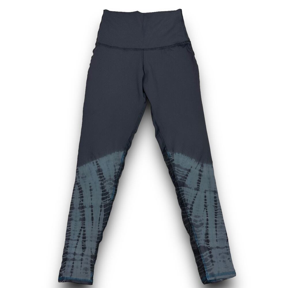 NEW Electric & Rose Athletic 7/8 Leggings Mesh Accent Tie Dye Dark Gray Size XS